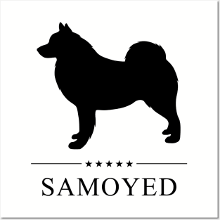 Samoyed Black Silhouette Posters and Art